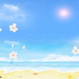 花 海滩背景